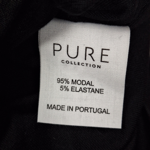 Pure Collection Sz 8/10 Crew-neck Long-Sleeve Tie-Front Lined Jersey Midi Dress - Picture 13 of 16